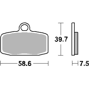 Klocki hamulcowe SBS KH612 Off-Road Sinter - kolor złoty, pasujące do KTM Freeride, Gas Gas TXT125/250/280/300, Husqvarna TC85 p