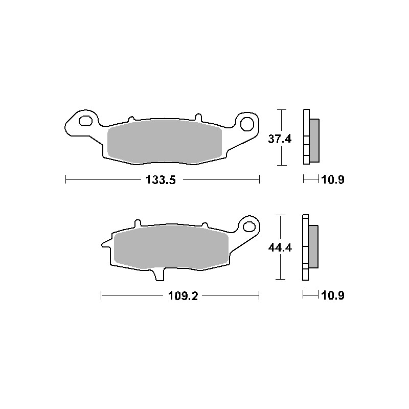 SBS KLOCKI HAMULCOWE KH231/2 STREET STANDART CERAMIC KOLOR CZARNY - najlepsza jakość w atrakcyjnej cenie