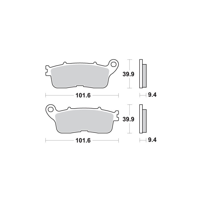 SBS KLOCKI HAMULCOWE KH636 STREET PERFORMANCE (EXCEL) SINTER ZŁOTY