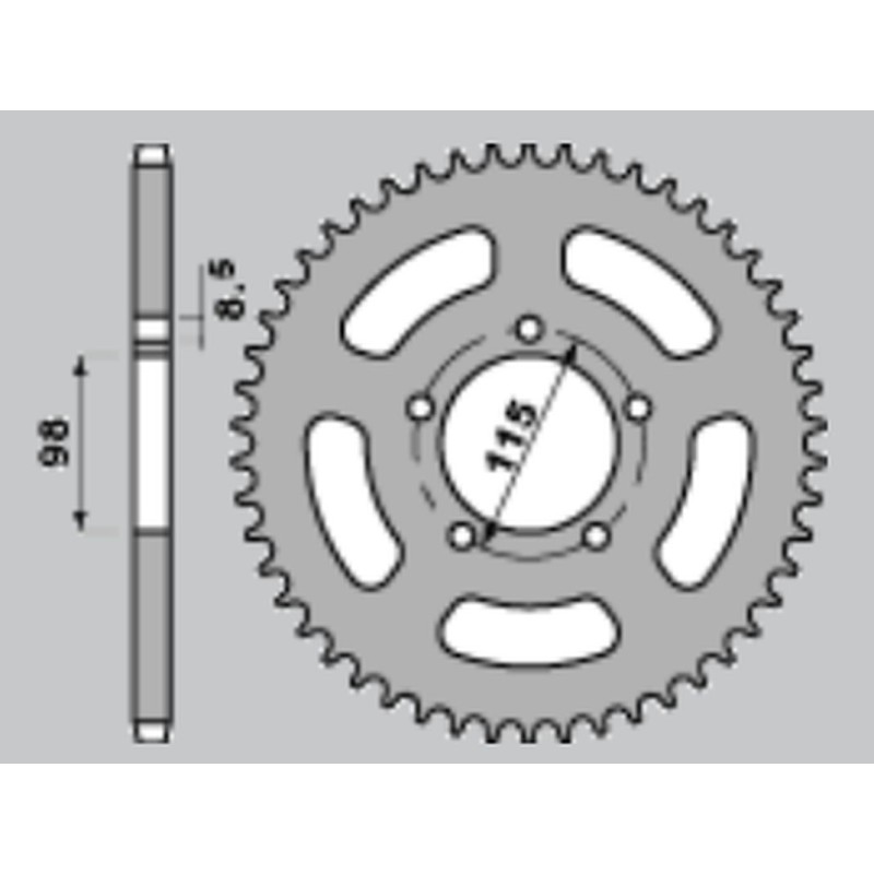GROSSKOPF WYPRZEDAŻ ZĘBATKA TYLNA ALUMINIOWA 893 50 KOLOR POMARAŃCZOWY