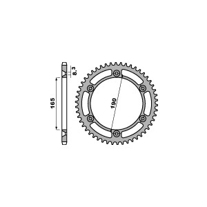 PBR ZĘBATKA TYLNA 896 50 C45 KTM DO 1990 ROKU (ŁAŃC. 520) (JTR896.50)