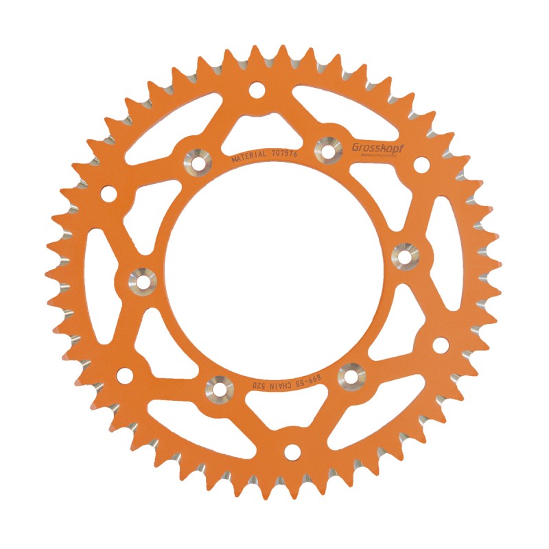 GROSSKOPF WYPRZEDAŻ ZĘBATKA TYLNA ALUMINIOWA T7075 899 50 KTM/HUSQVARNA/HUSABERG (ŁAŃC. 520) KOLOR P