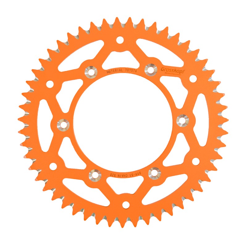 GROSSKOPF WYPRZEDAŻ ZĘBATKA TYLNA ALUMINIOWA T7075 (ERGAL) 899 51 (89951) KTM/HUSQVARNA/HUSABERG (JTA897.51)