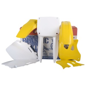 Komplet plastików Suzuki RM 125/250 '96-'98 żółto-biały