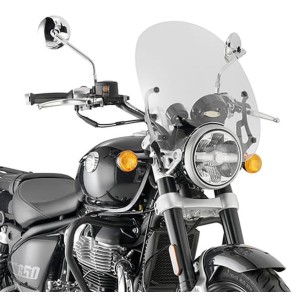 Szyba do Royal Enfield Super Meteor 650 '23-'25, 38x42 cm przezroczysta - mocowanie A9058AK