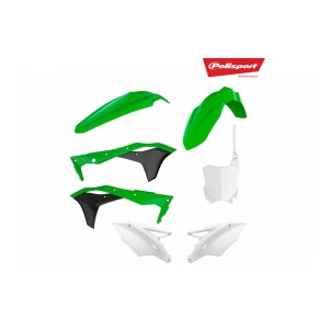 Komplet plastików Kawasaki KXF 250 '17-'20 z tablicą przednią - wyprzedaż