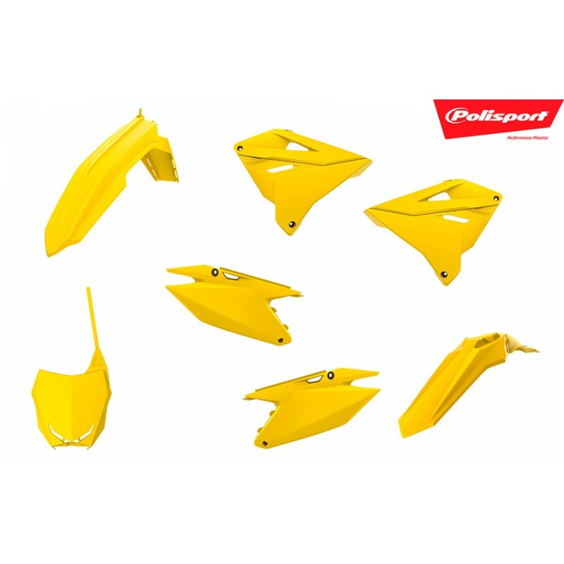 Komplet plastików Suzuki RM 125/250 \'01-\'08 restyling na RMZ 450 \'22\' kolor żółty