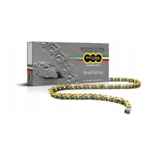 REGINA Łańcuch Napędowy 415 90GP4 - Złoty Kolor - 136 Ogniwe - Bez ORingów