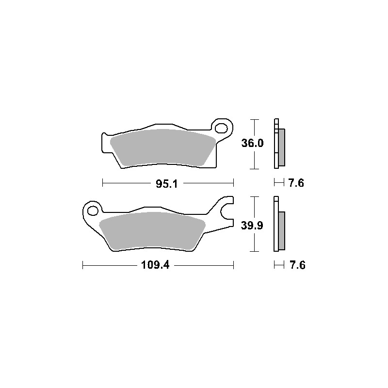 Klocki hamulcowe SBS KH618 Off-Road Racing do Can-Am Outlander 800/1000 12-, Renegade 1000 12-, lewy przód