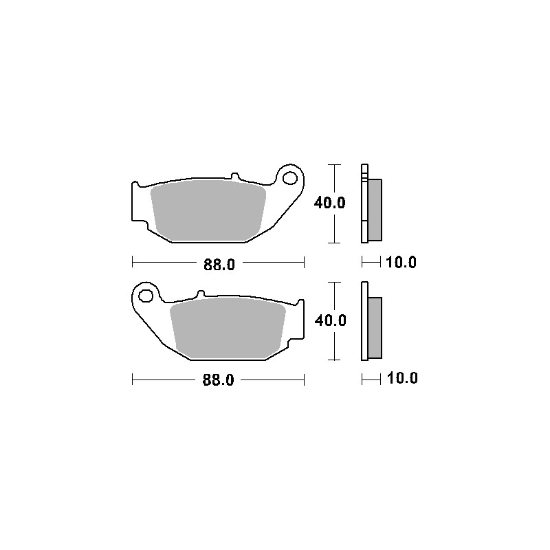 Klocki hamulcowe SBS KH629 Street Standard Ceramic - pasuje do Honda CB 125R/300R, CRF 250L