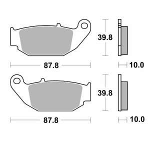 SBS KLOCKI HAMULCOWE NOWOŚĆ KH629 OFF-ROAD SINTER KOLOR ZŁOTY HONDA CRF 250L '13-'20, CRF 250RL RALLY '17-'20, CRF 300L/LR