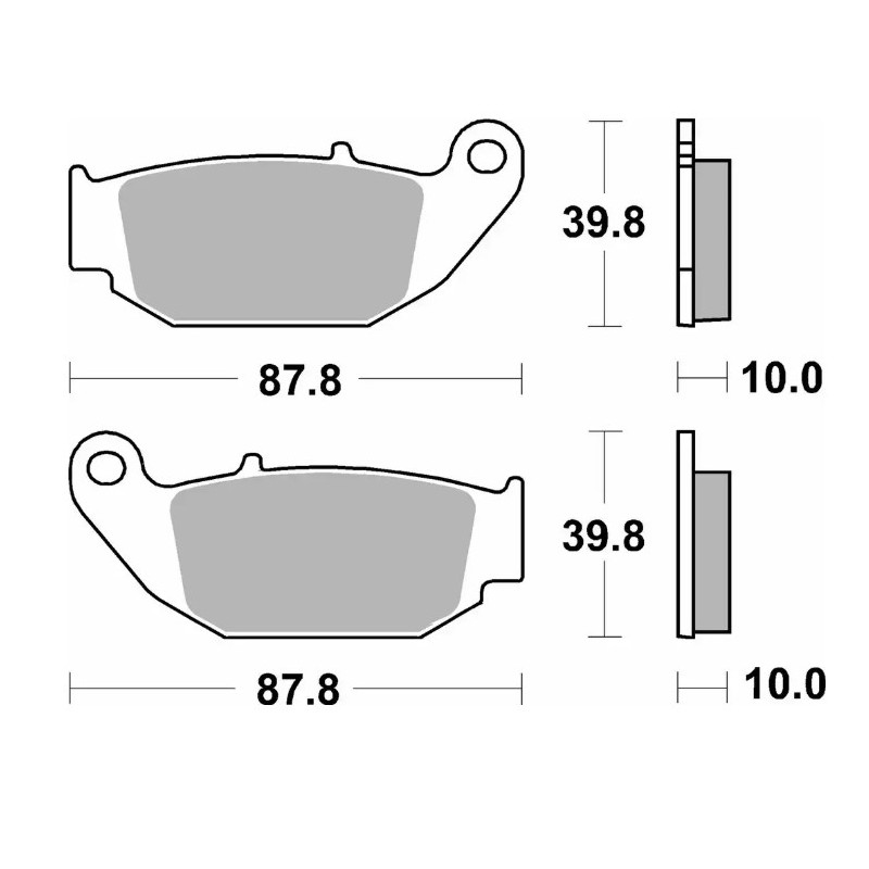 SBS KLOCKI HAMULCOWE NOWOŚĆ KH629 OFF-ROAD SINTER KOLOR ZŁOTY HONDA CRF 250L '13-'20, CRF 250RL RALLY '17-'20, CRF 300L/LR
