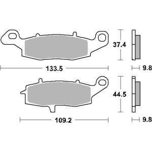Klocki hamulcowe SBS KH231 Street Performance (Excel) do Suzuki 1800 Intruder `06 - tył