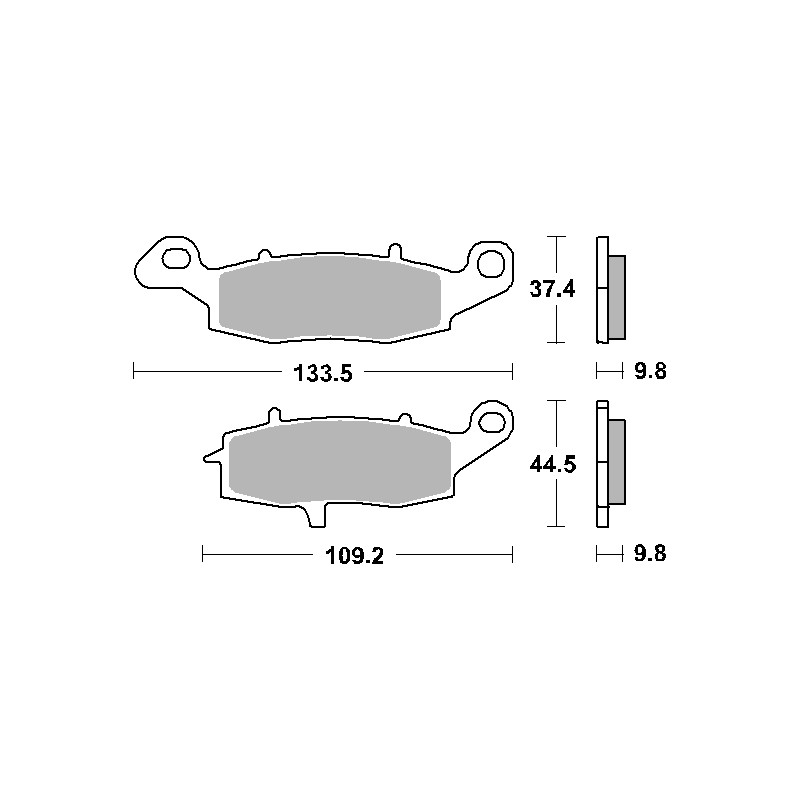 Klocki hamulcowe SBS KH231 Street Performance (Excel) do Suzuki 1800 Intruder `06 - tył