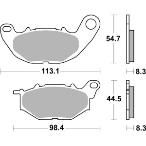 Klocki hamulcowe SBS KH663 do Yamaha YZF-R25, YZF-R3, MT-03, MT-25 - Przód