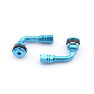 Zawór koła wygięty niebieski - cena za 2 sztuki (952AZ)