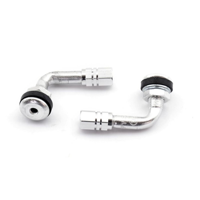 V PARTS (VICMA) ZAWÓR KOŁA WYGIĘTY (KĄTOWY) SREBRNY - cena za 2 sztuki