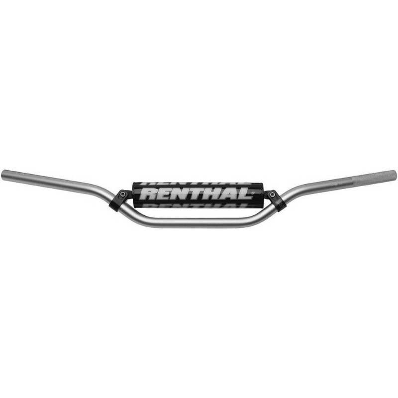 Kierownica Renthal 7/8 cala MX Handlebar Silver RC Padded - Srebrny z gąbką