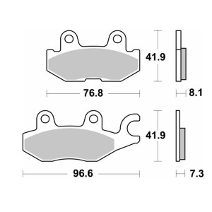 Klocki hamulcowe SBS KH674 Off-Road Sinter Yamaha YXC/YXM Viking Wolverine złoty