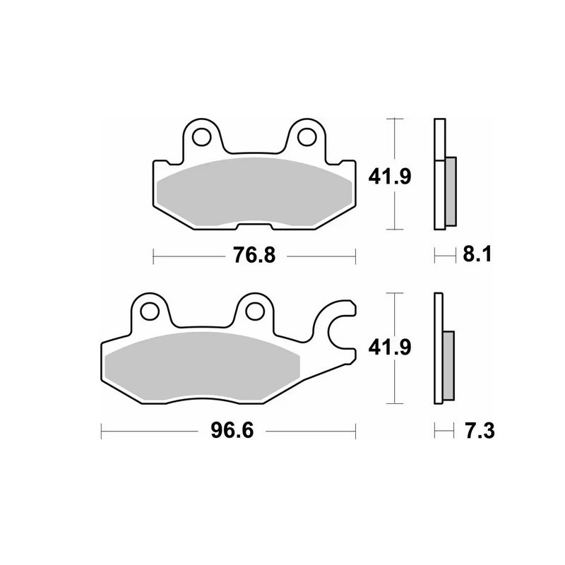 Klocki hamulcowe SBS KH674 Off-Road Sinter Yamaha YXC/YXM Viking Wolverine złoty