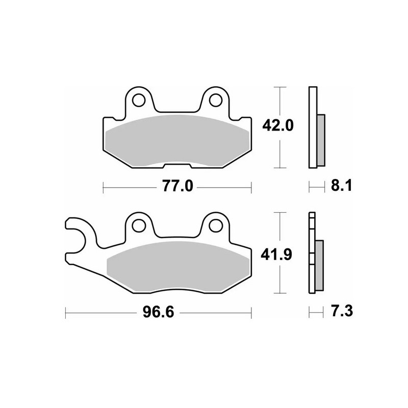 Klocki hamulcowe SBS KH675 Off-Road Yamaha YXC/YXM Viking Wolverine YXE 850 '18-'20 prawy tył