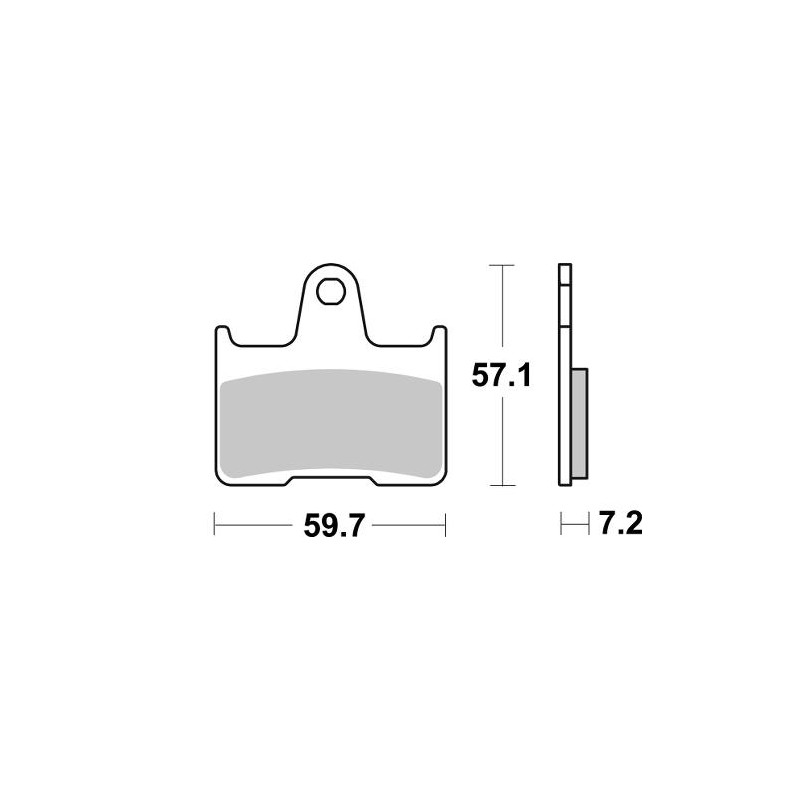 Klocki hamulcowe SBS KH254 Street Performance (Excel) Sinter złoty tył do BMW M 1000 RR '21-'23