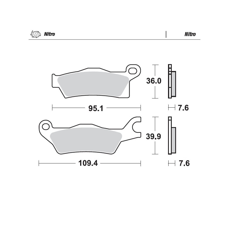 MOTO-MASTER KLOCKI HAMULCOWE KH618 NITRO SINTER ZŁOTY Can-Am Outlander 800 / 1000 12-