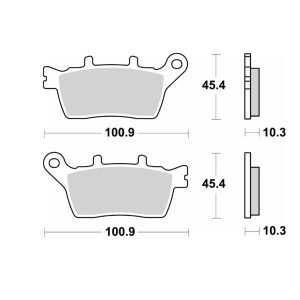 SBS KLOCKI HAMULCOWE KH STREET PERFORMANCE (EXCEL) SINTER ZŁOTY YAMAHA MXT NIKEN/NIKEN GT '18-'24, TRACER 9 GT '23-