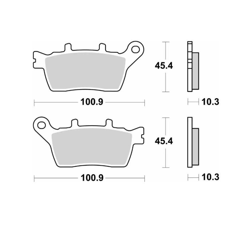 SBS KLOCKI HAMULCOWE KH STREET PERFORMANCE (EXCEL) SINTER ZŁOTY YAMAHA MXT NIKEN/NIKEN GT '18-'24, TRACER 9 GT '23-