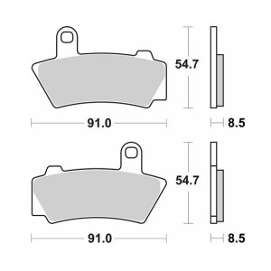 Klocki hamulcowe SBS Street Performance do BMW R18 1800 - złote, przód