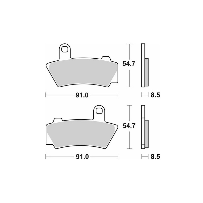 Klocki hamulcowe SBS Street Performance (Excel) Sinter KH748 - Złote, pasujące do BMW R18 1800 '21- tył