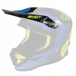 Daszek do kasku Furious Trust czarny/niebieski/żółty fluo glossy - Wyprzedaż Shot Racing