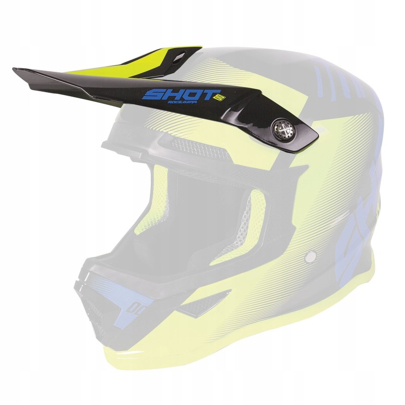 Wyprzedaż Daszka do Kasku Furious Trust Blue Neon Yellow Matt