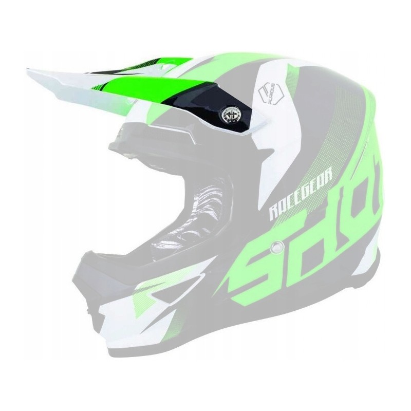 SHOT RACING Wyprzedaż Części Daszek do Kasku Furious Ultimate Neon Green Zielony Fluo