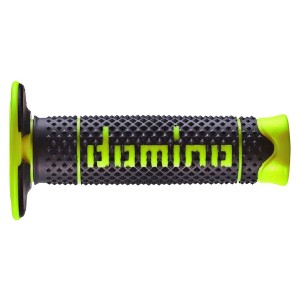 DOMINO MANETKI OFF ROAD CZARNY/ŻÓŁTY FLUO - Gripy Pyramid Dwuskładnikowe