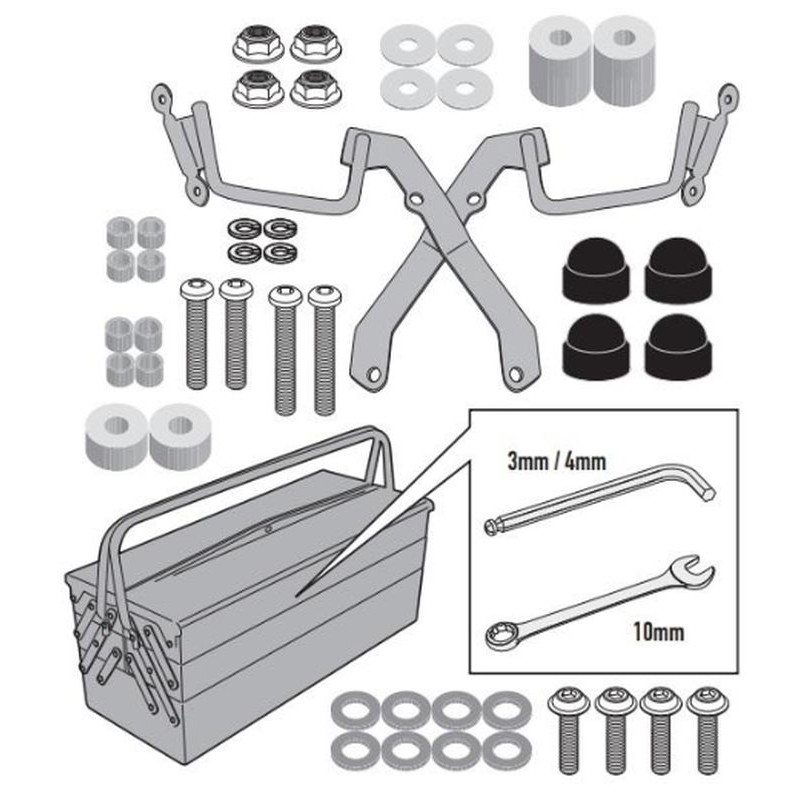 Mocowanie szyby KAPPA 3122SK do Suzuki GSX-S 1000 '21-'25