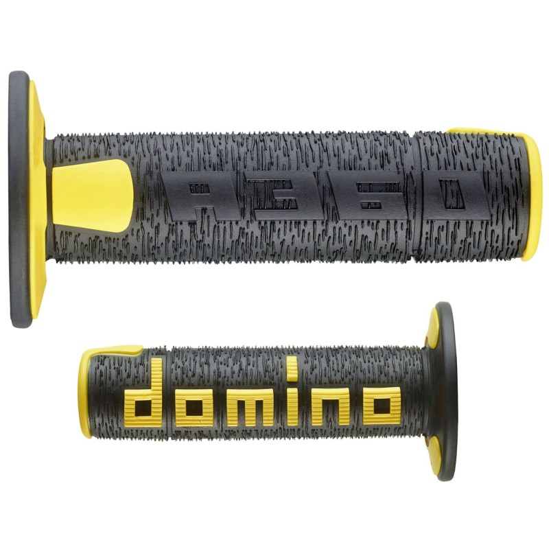 DOMINO MANETKI (GRIPY) OFF ROAD NEW LAMELAR DWUSKŁADNIKOWE CZARNY/ŻÓŁTY