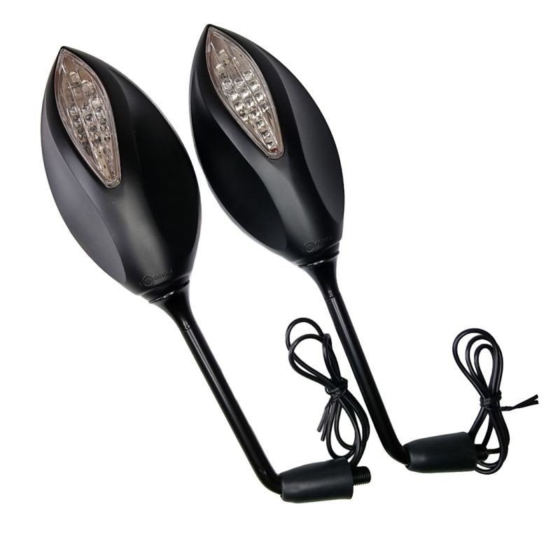 JR WYPRZEDAŻ LUSTERKO UNIWERSALNE KOMPLET LED KOLOR CZARNY