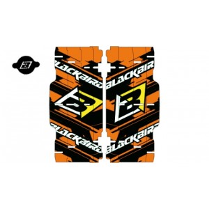 Naklejki na osłonę chłodnicy Blackbird SX/SXF '07-'10 - Pomarańczowy/Czarny