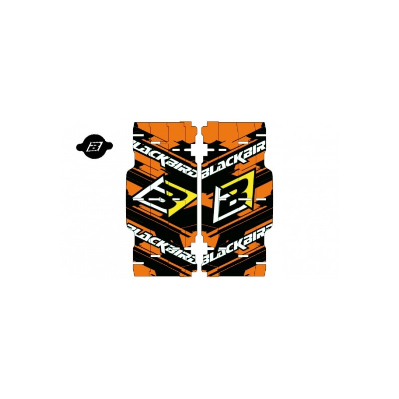 Naklejki na osłonę chłodnicy Blackbird SX/SXF '07-'10 - Pomarańczowy/Czarny