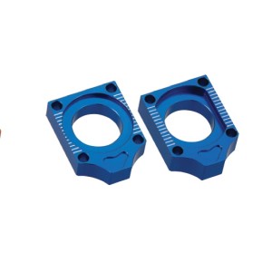 Napinacz tyłnej osi Yamaha YZF 250/450 '10-'14 niebieski - 2 sztuki