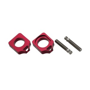 Napinacz tylnej osi do HONDA CRF 250 / 450 R '09-'24 kolor czerwony - zestaw 2 szt.