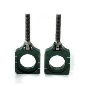 Napinacz tylniej osi Kawasaki KXF 250 '17-18 zielony (kpl.-2szt.)