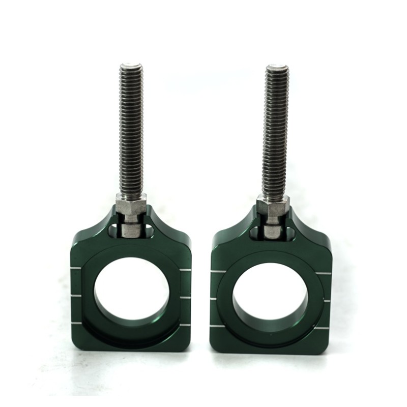 Napinacz tylniej osi Kawasaki KXF 250 '17-18 zielony (kpl.-2szt.)