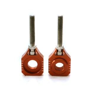 Napinacz tylnej ośki KTM SX 65 '16-20, Husqvarna TC 65 '17-20 - kolor pomarańczowy (kpl.-2szt.) - PROMOCJA