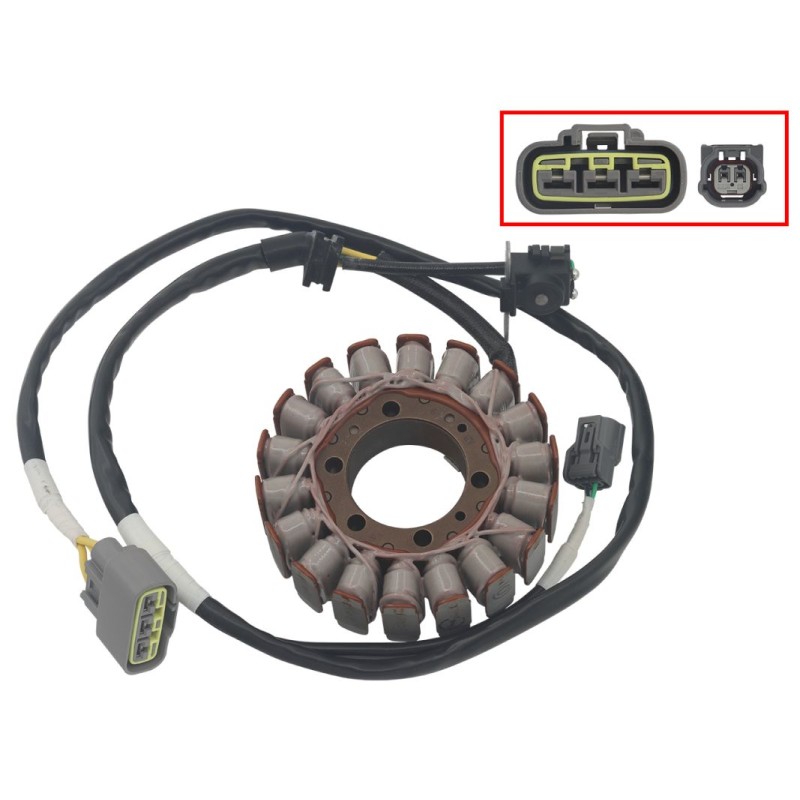 Uzwojenie alternatora stator Honda TRX 420 '14-'23 - OEM: 31120-HR3-A41, 31120-HR3-A42, 31120-HR3-HA1
