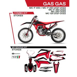 Naklejki na motocykl Gas Gas MC 125/250/350/450 '21-'22 Stokes czarne - wyprzedaż