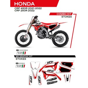 Naklejki UFO do Hondy CRF 250R '22: CRF 450R '21-'22 - kolor biały