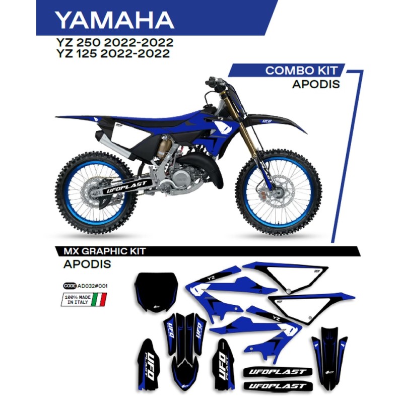 Naklejki okleinowe Yamaha YZ 125/250 '22 - czarne, wyprzedaż