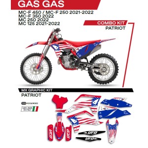 Naklejki okleinowe do motocykla Gas Gas MC 125/250/350/450 \'21-\'22 Patriot czerwone